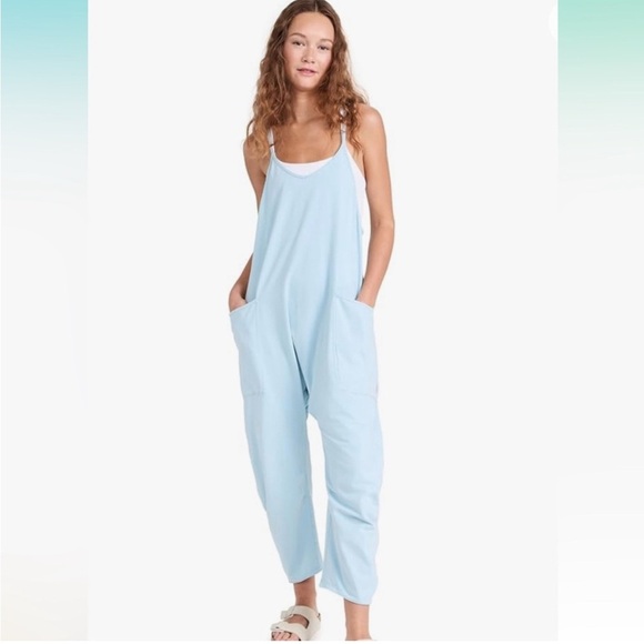 Free People Pants - Free People Movement Hot Shot Onesie in Mediterranean Blue NWT